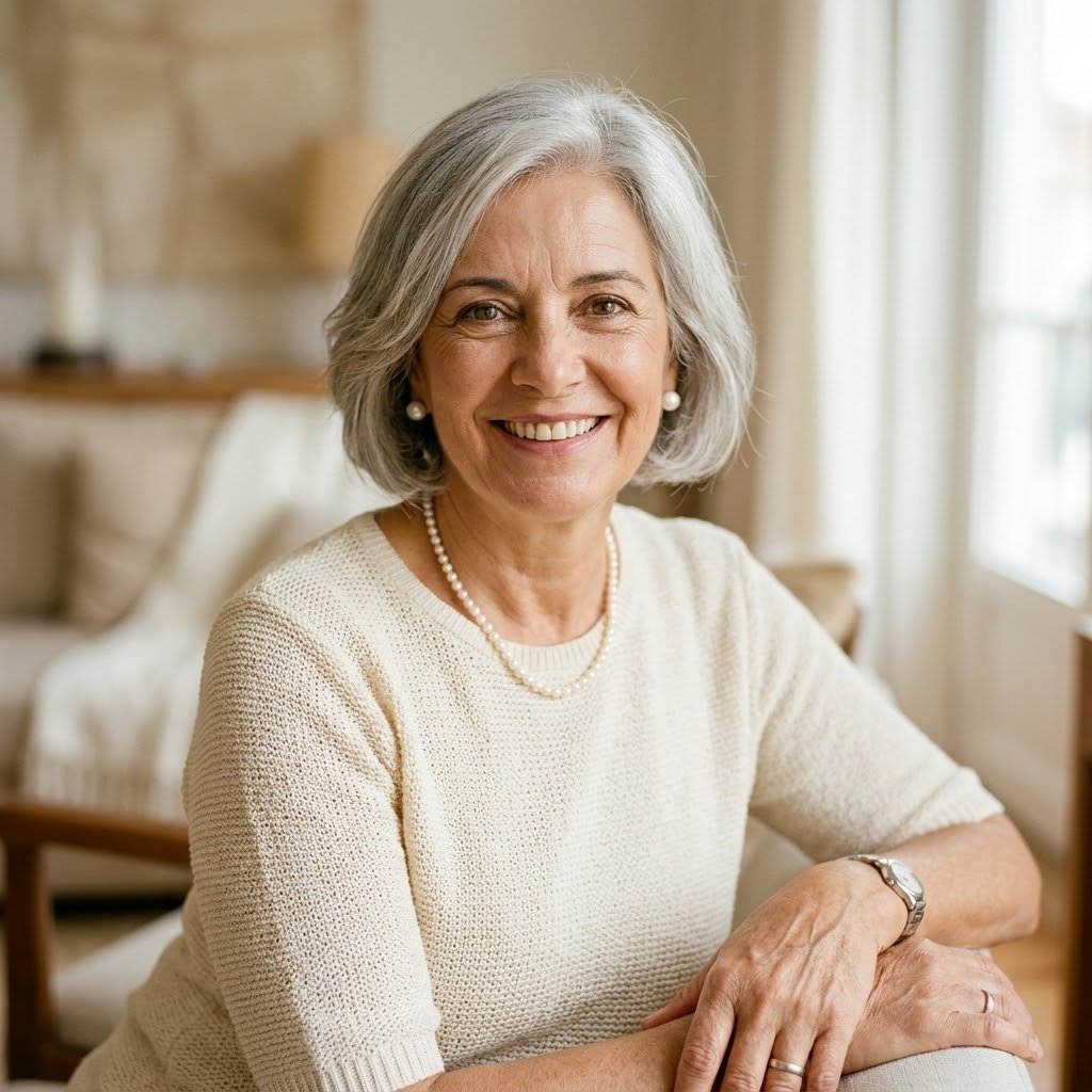 Rosto rejuvenescido e confiante