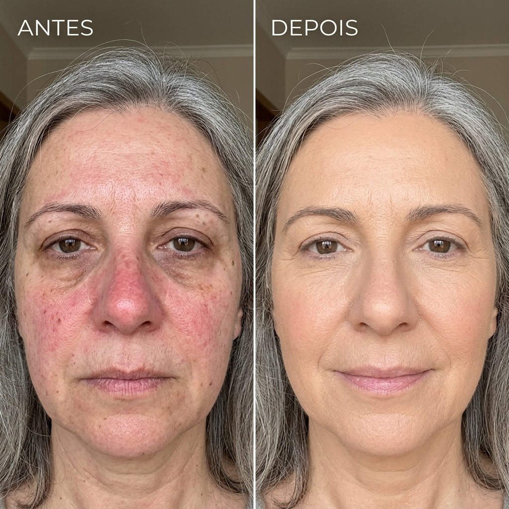 Donna sicura di sé dopo aver applicato CoverPro