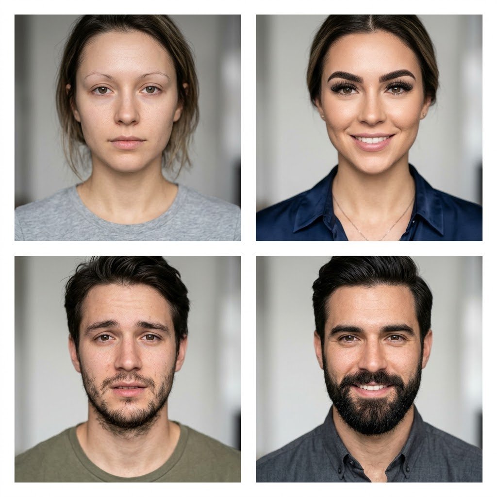 Pestañas y cejas largas y densas