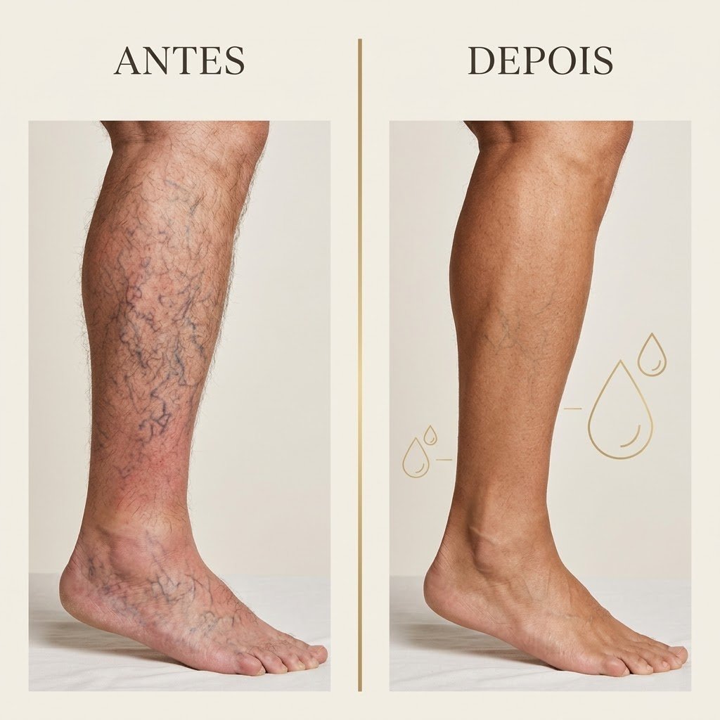 Antes e depois - Manuel P. - pernas desinchadas