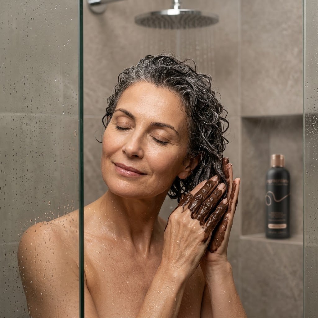 Pigmentina mascarilla-champ&uacute; aplicada en el cabello