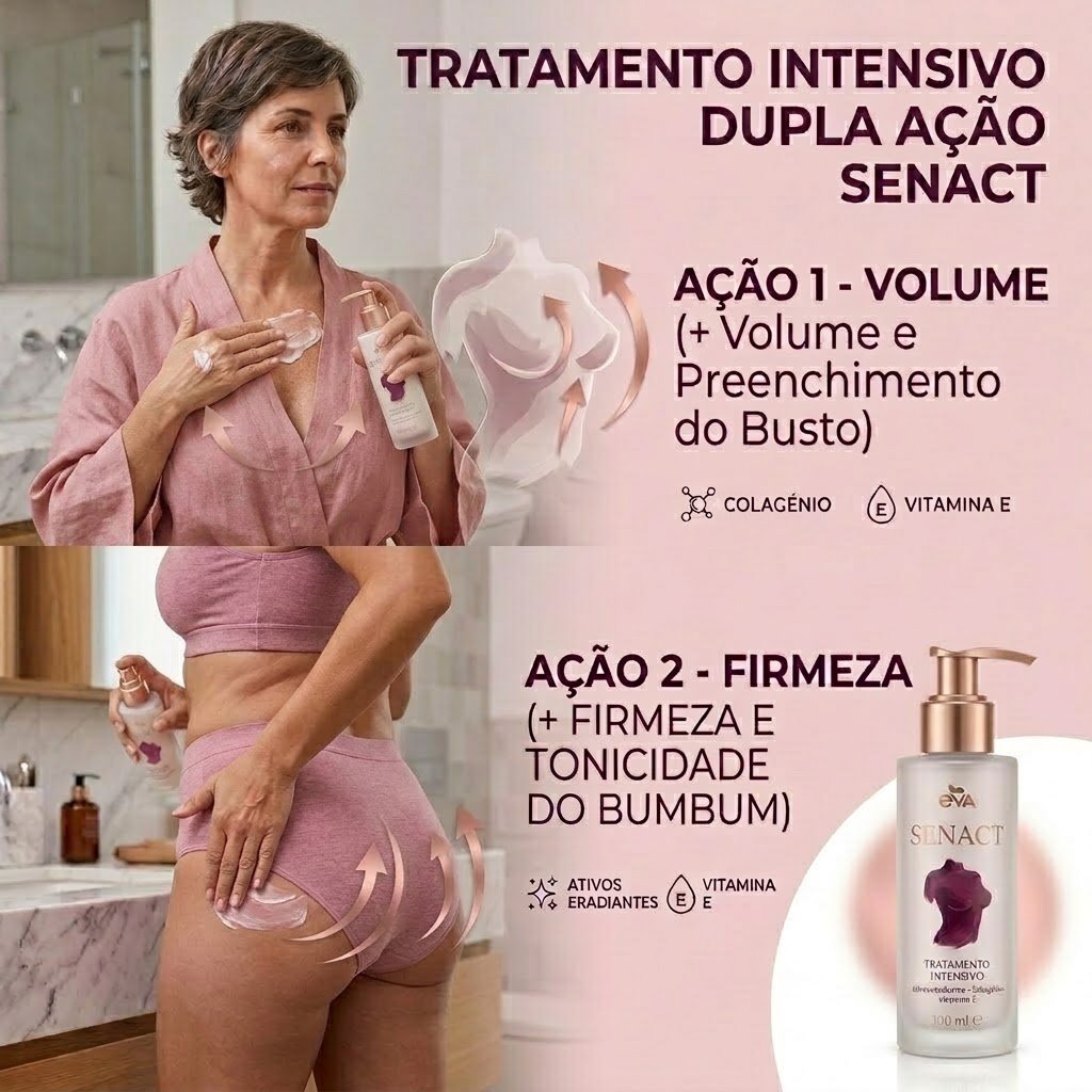 Aplicación de SENACT en las dos zonas: senos y glúteos