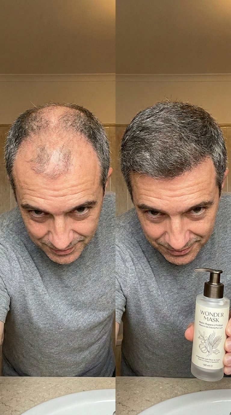 Resultado de Manuel — coroa preenchida e couro cabeludo tapado