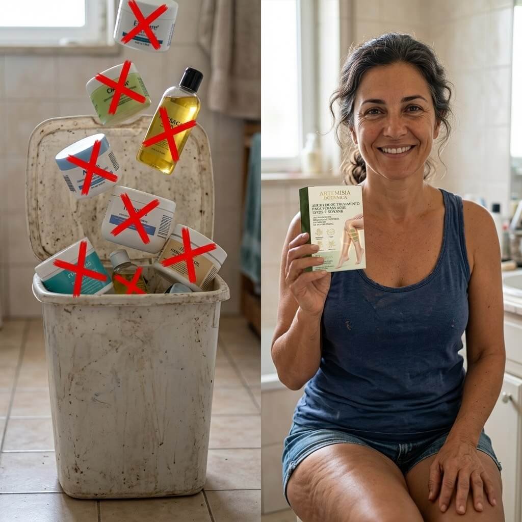 Comparación visual: crema que se queda en la superficie vs parche que penetra en la piel