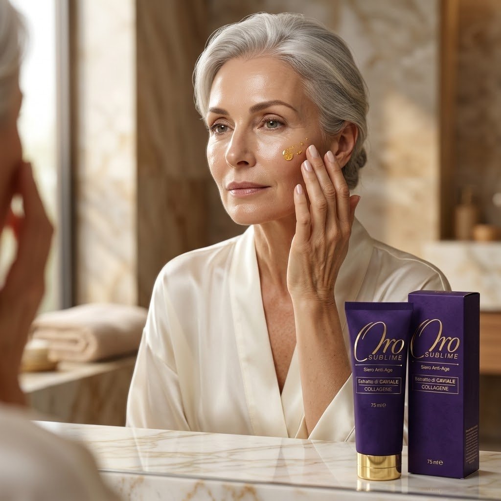 ORO SUBLIME serum aplicado en el rostro