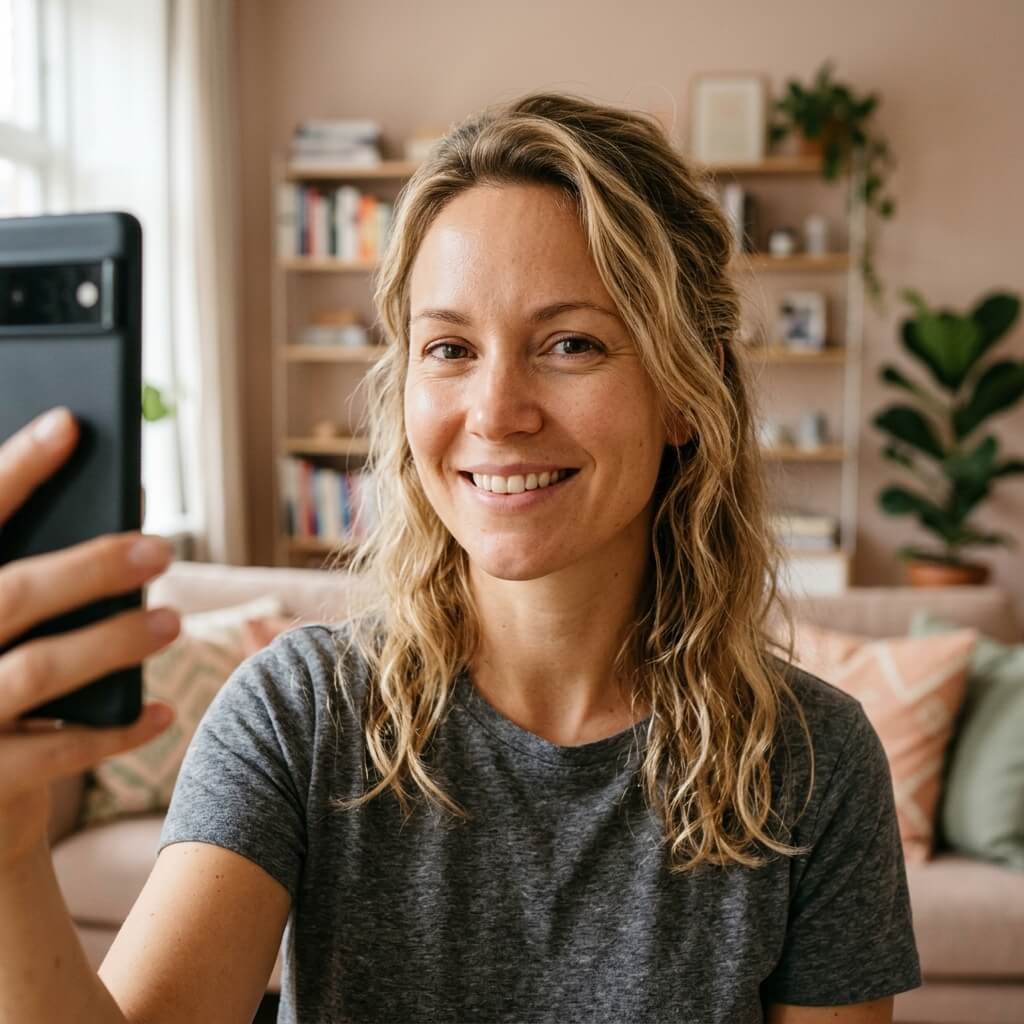 Foto real de la cliente Carla con la piel lisa y luminosa después del tratamiento