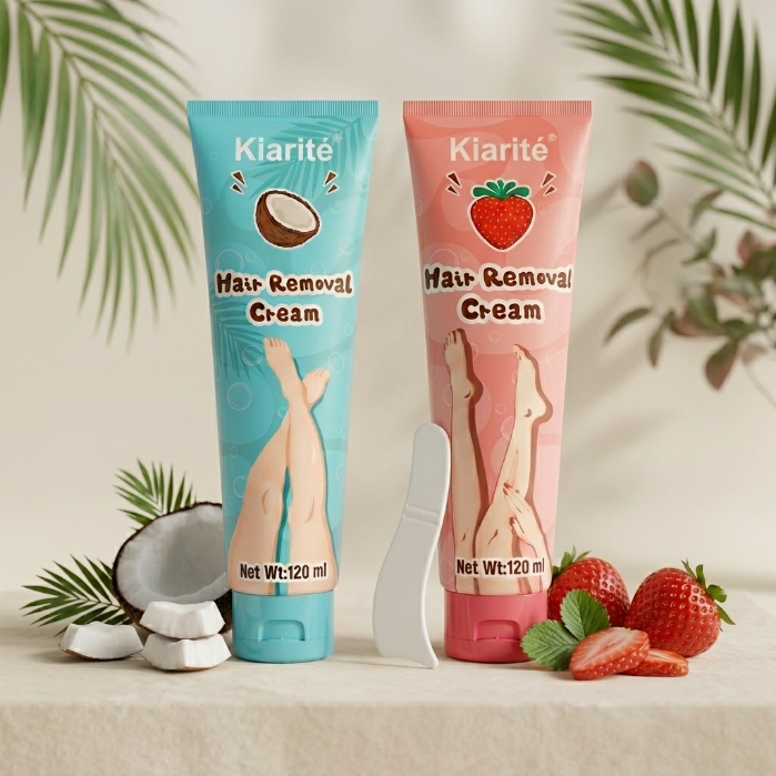 Los dos aromas Kiaritè, coco y fresa, con espátula
