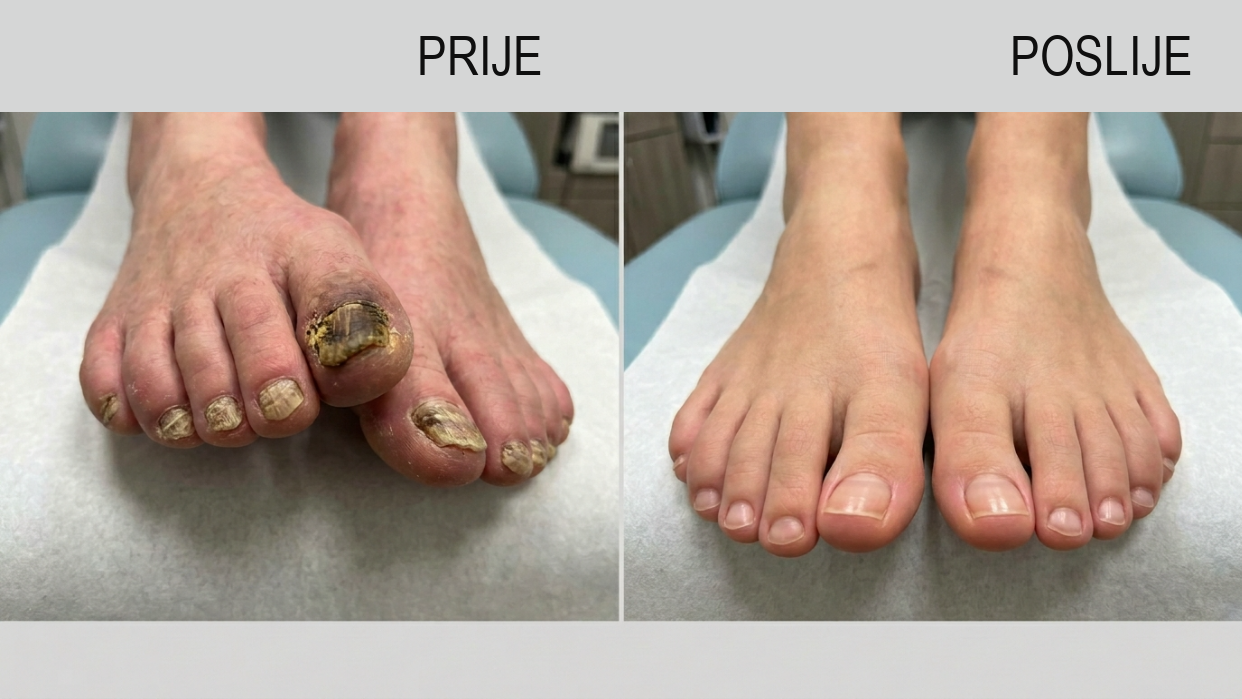 Fotografija Marije Horvat: nokat prije i poslije tretmana